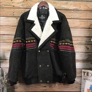 Vintage Oscar Piel Geniune Leather Coat NWT